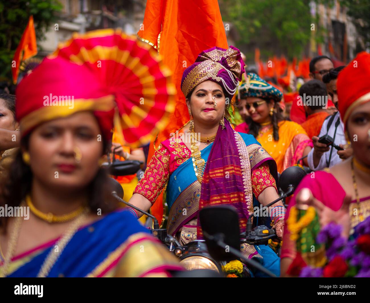 Mumbai, India April 02, 2022 A beautiful indian female dressed in