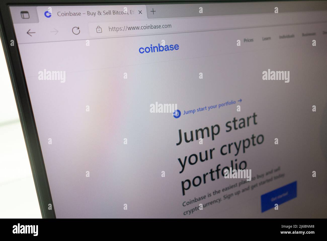 KONSKIE, POLAND - April 27, 2022: www.coinbase.com Coinbase cryptocurrency  exchange website displayed on laptop computer Stock Photo - Alamy