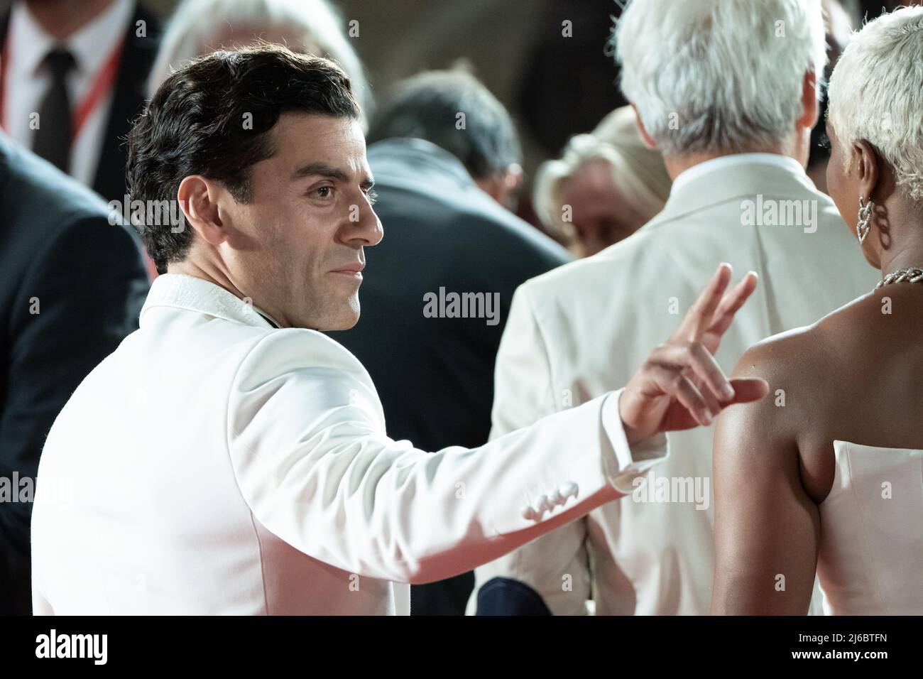 Lido di Venezia, Italy, September 2, 2021 - Oscar Isaac with his wife Elvira Lind attends at red carpet  at 78° Venice Film Festival. Credits: Luigi de Pompeis/Alamy Live News Stock Photo