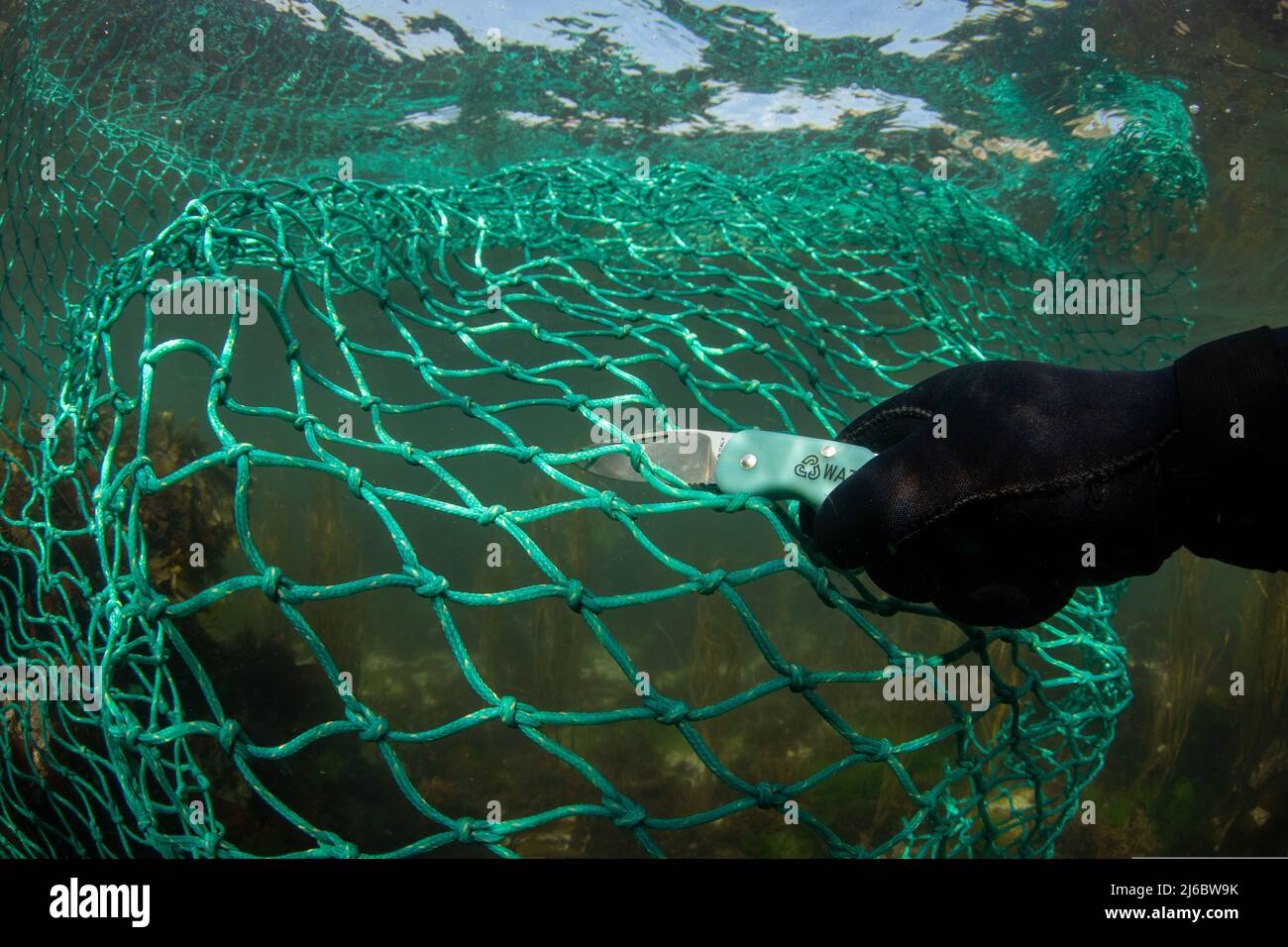 Wembury Fishing Net Stock Photo