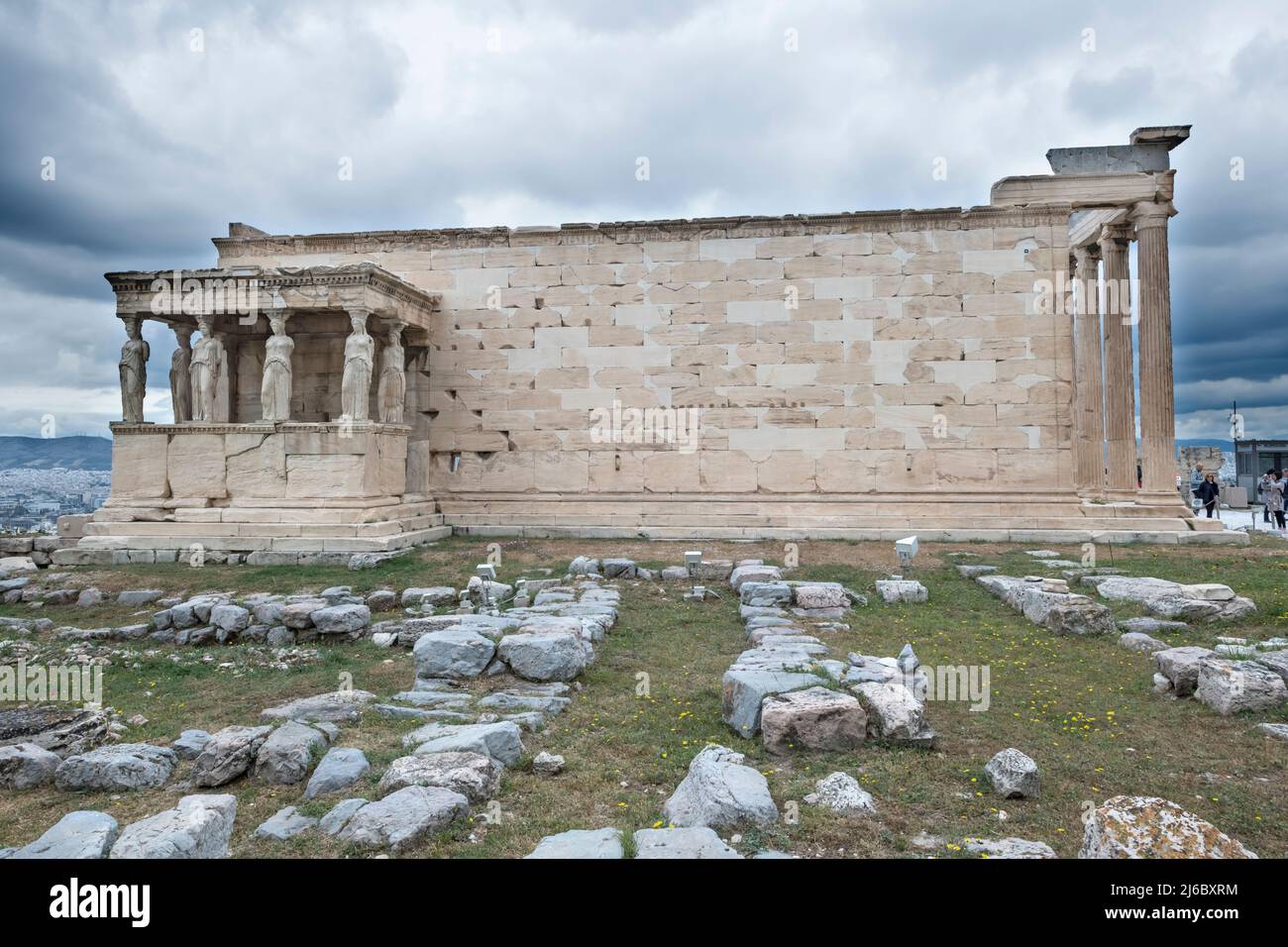Athens, Acropolis, the Erechtheion Stock Photo
