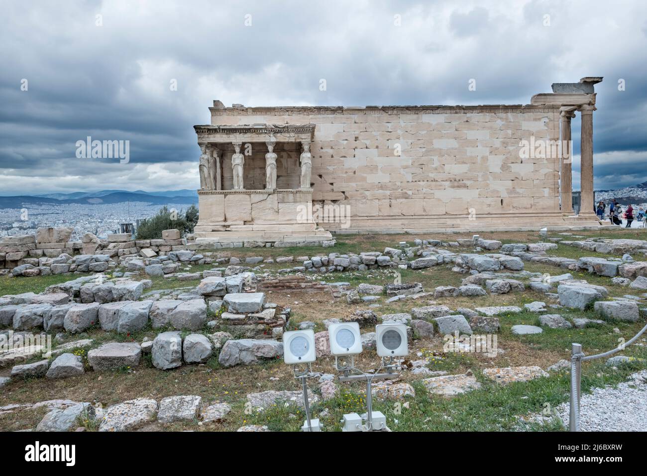 Athens, Acropolis, the Erechtheion Stock Photo