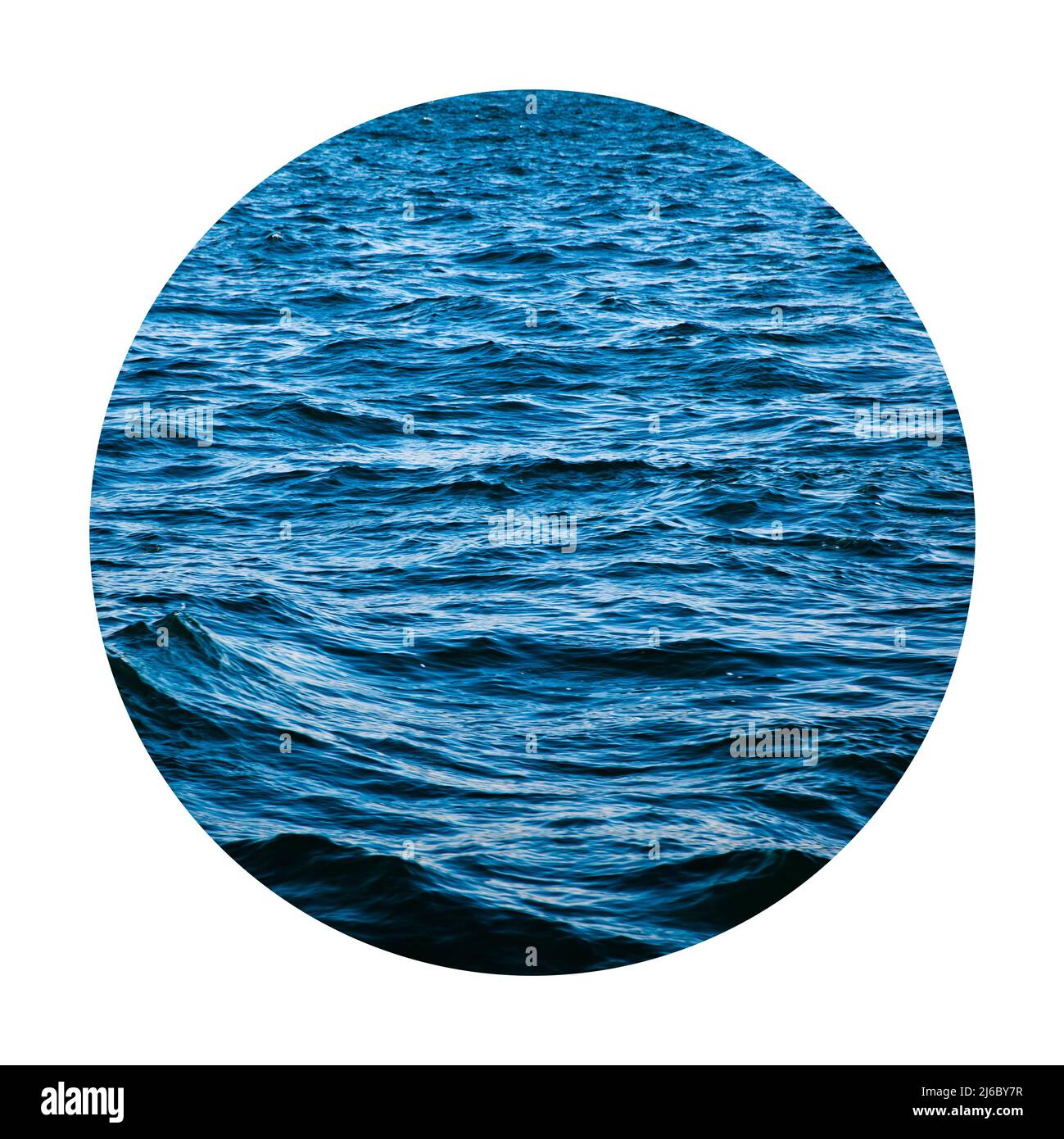 Top view of sea or ocean water, blue salty sea water texture Stock Photo