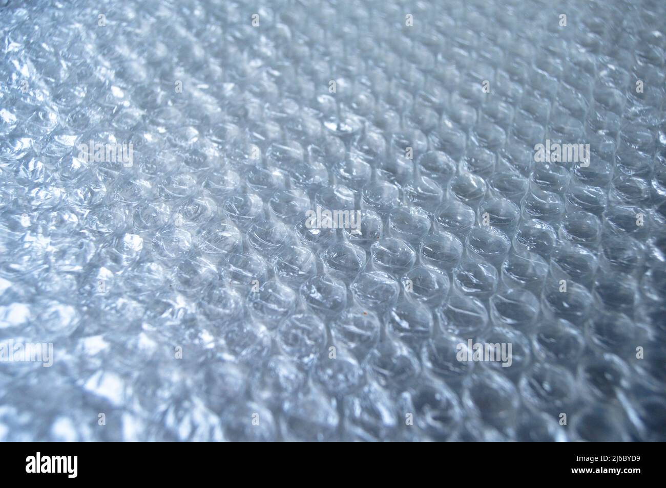 Plastic air bubble protection foil wrap texture background, air bubble packing texture Stock Photo