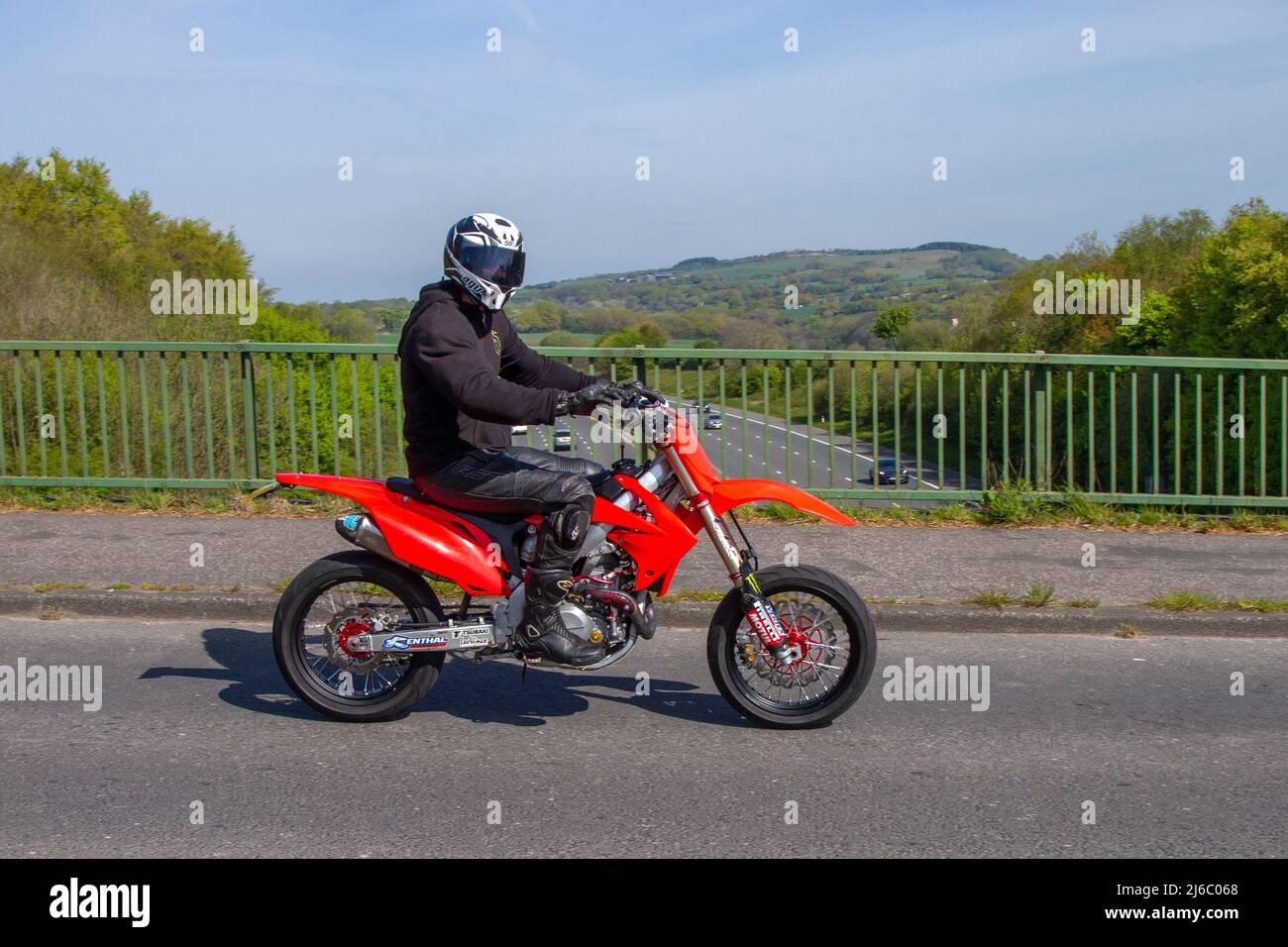 2008 red Honda CRF 450cc petrol, CRF450R fuelinjected motocross bike