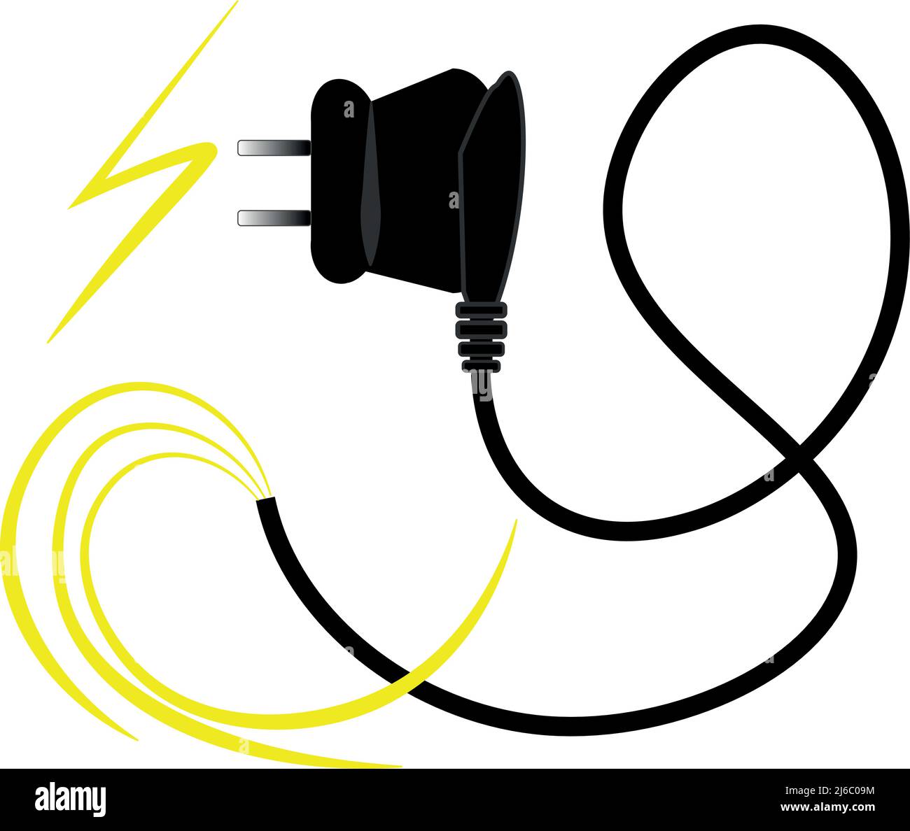 Electric plug illustration. Electricity, electricians, electric voltage