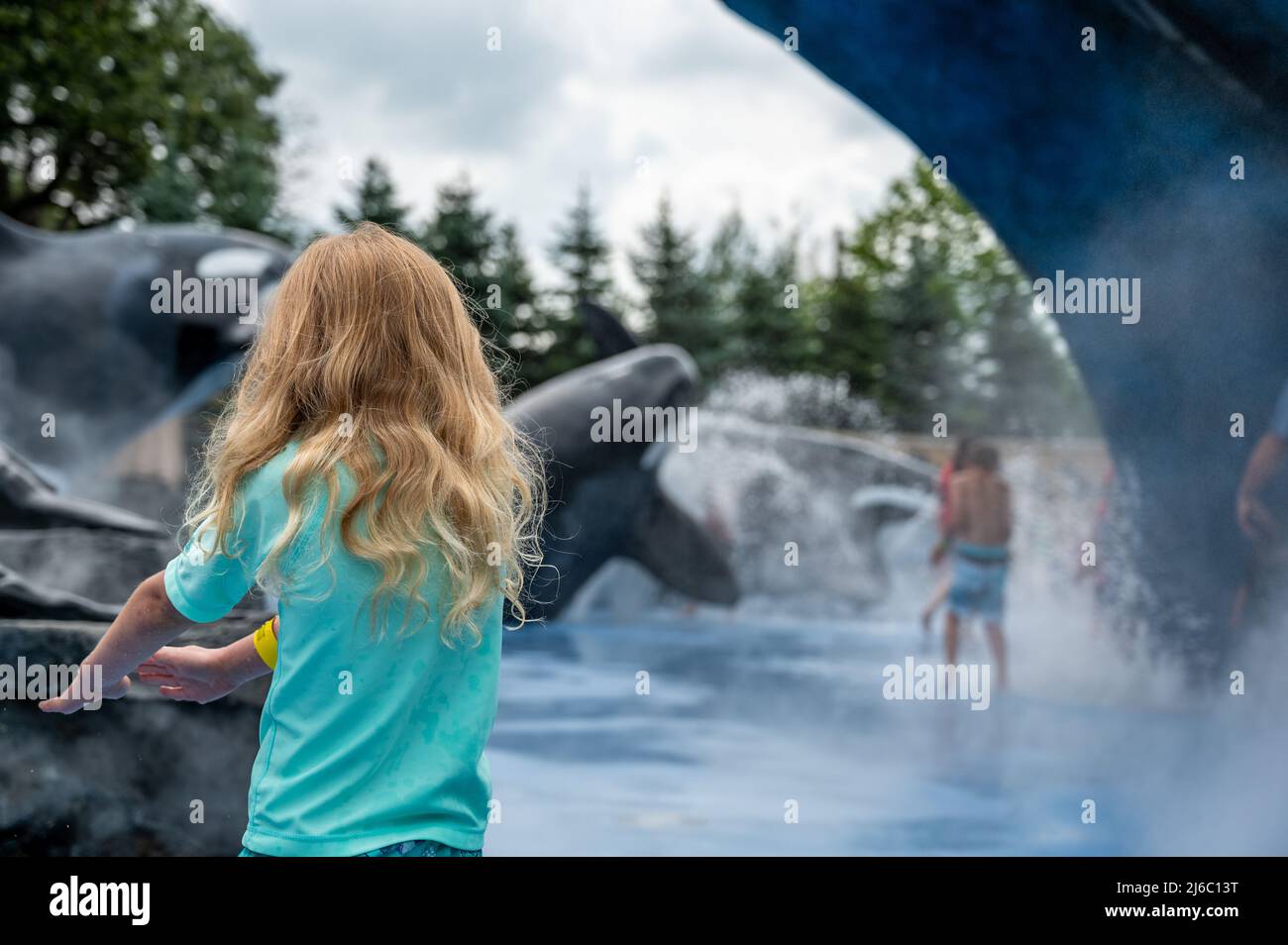 Omaha, Nebraska, USA 62021 Scott Alaskan Adventure splash pad with