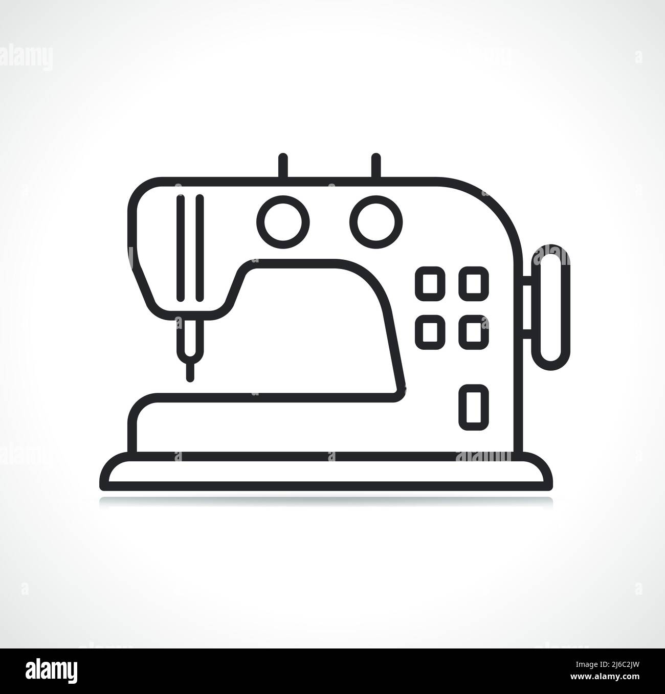 sewing machine thin line icon isolated design Stock Vector