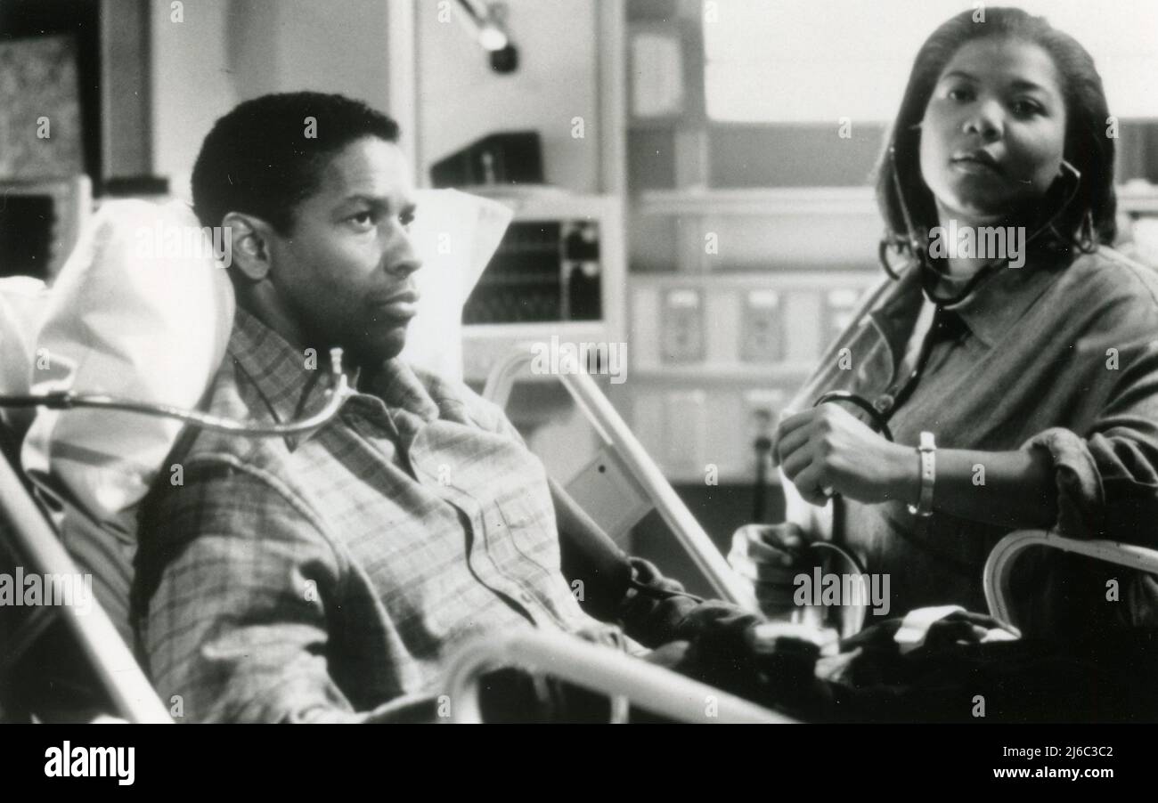 American actor Denzel Washington and actress Queen Latifah in the movie