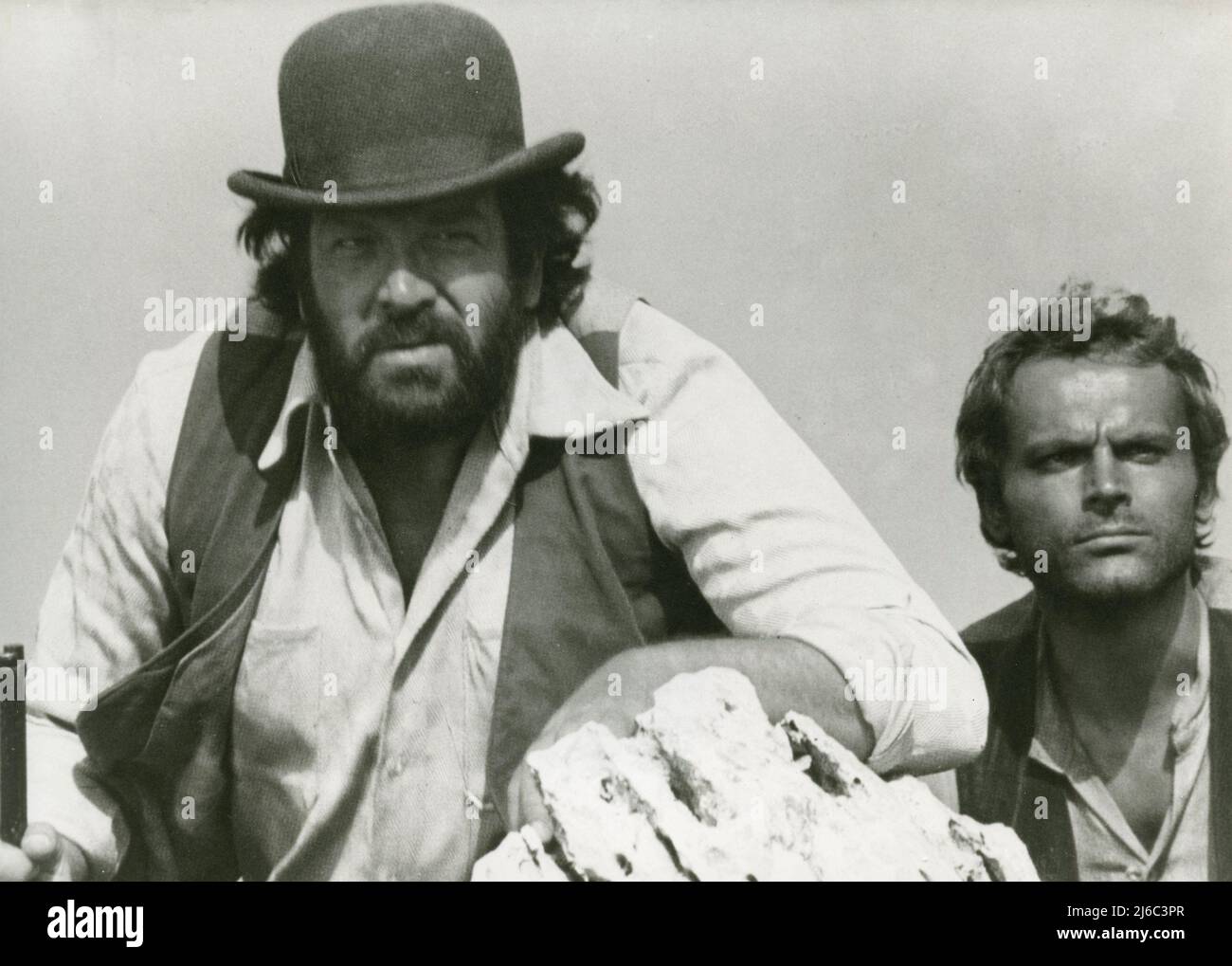 Italian actors Bud Spencer (left) and Terence Hill in the movie Trinity