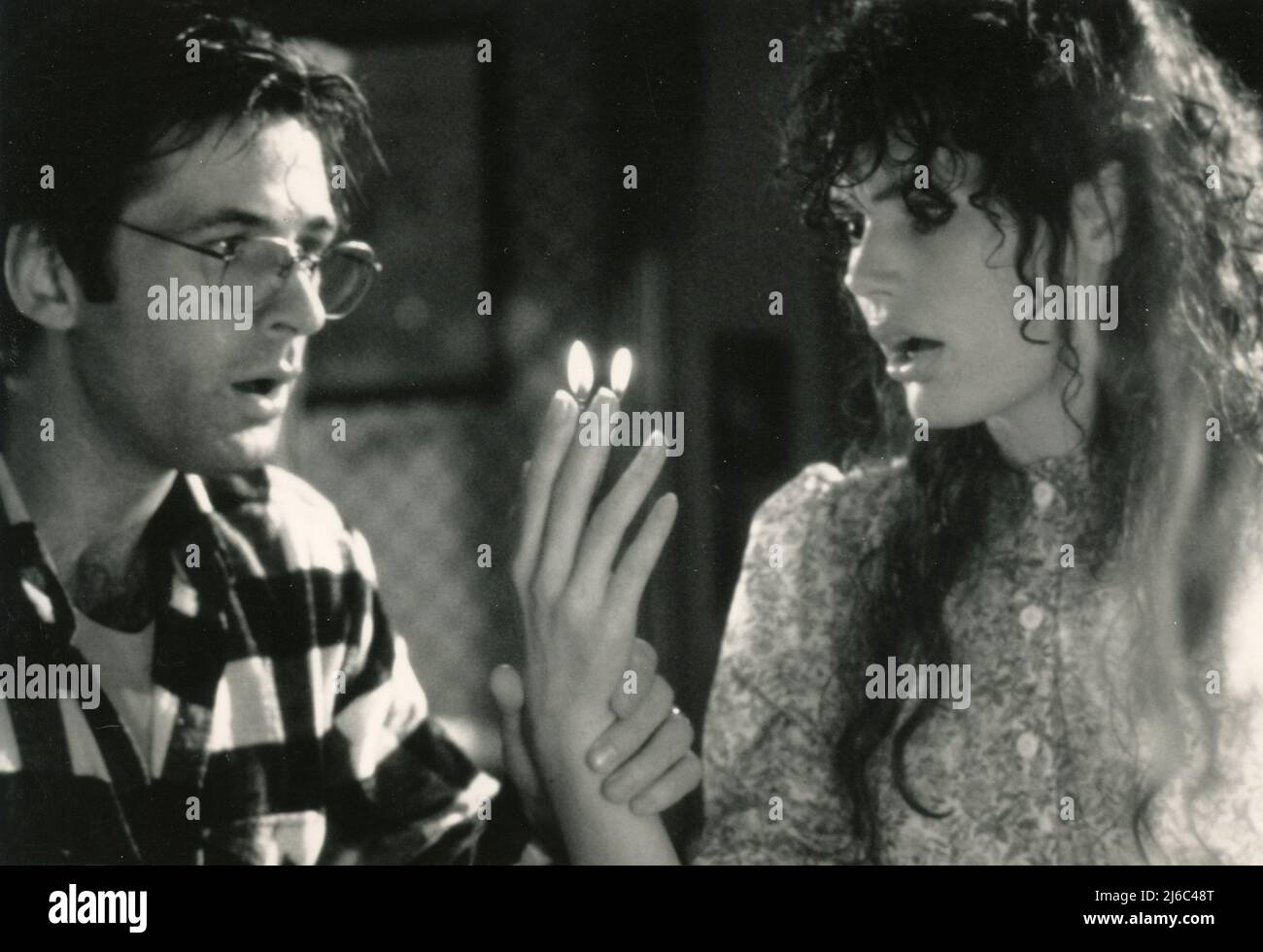 American actor Alec Baldwin and actress Geena Davis in the movie Beetlejuice, USA 1988 Stock