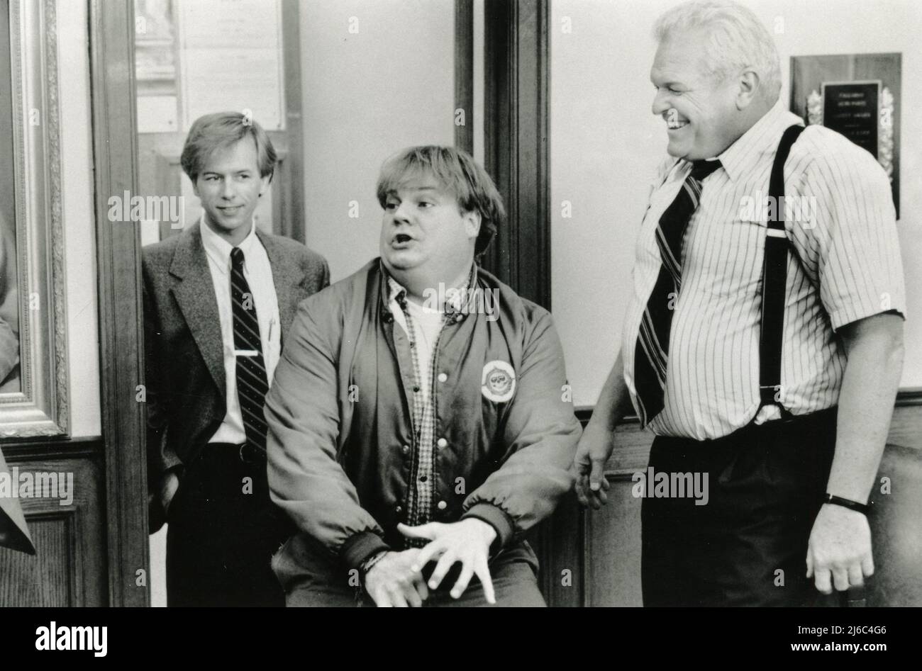 Actors Chris Farley, David Spade, and Brian Dennehy in the movie Tommy Boy, USA 1995 Stock Photo