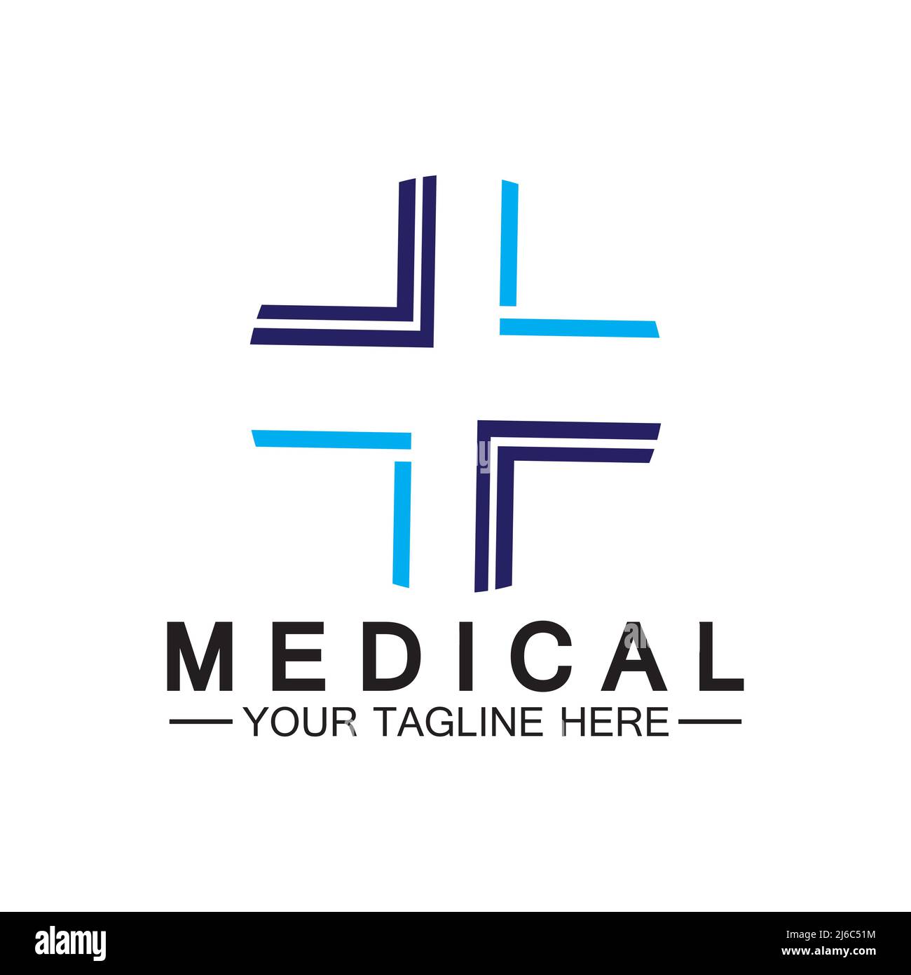 Medical Cross and Health Pharmacy Logo Vector Template Stock Vector