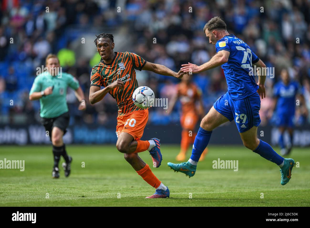 Nico Gordon #50 of Birmingham City challenges Mark Harris #29 of ...