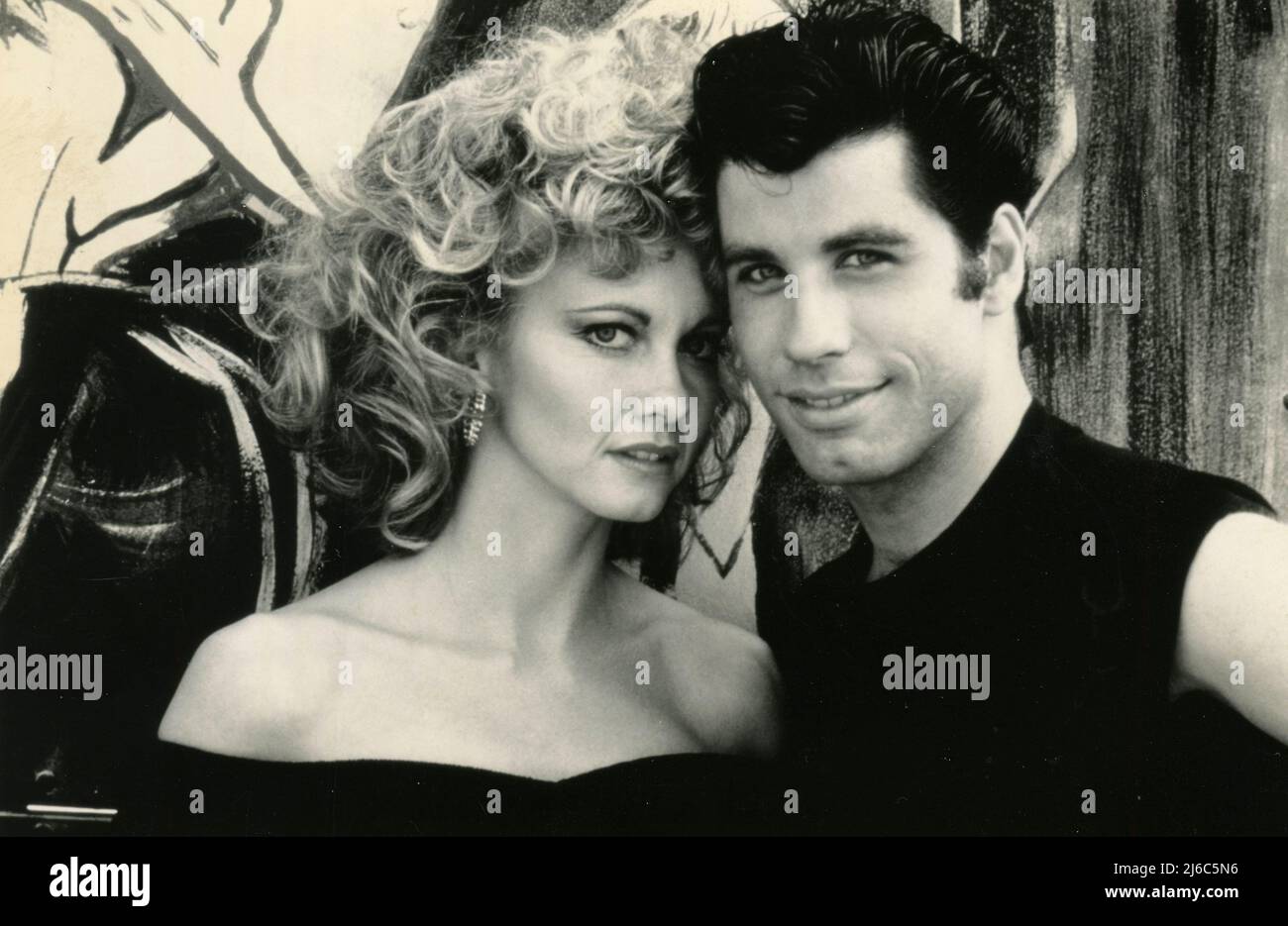 American actor John Travolta and actress Olivia Newton-John in the movie Grease, USA 1978 Stock Photo