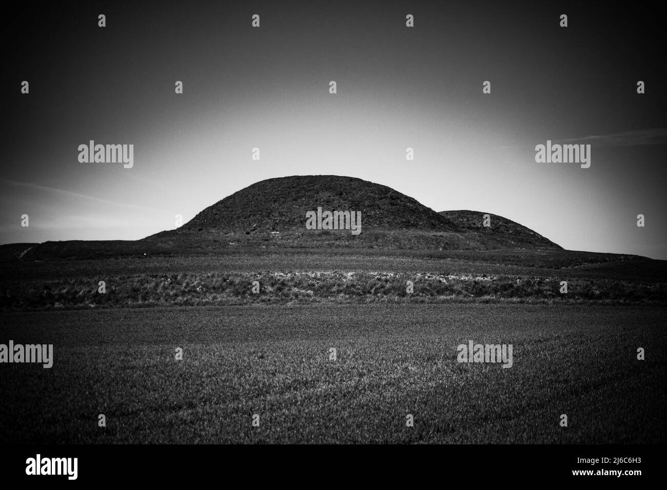 The large burial mounds in Oxie Stock Photo Alamy