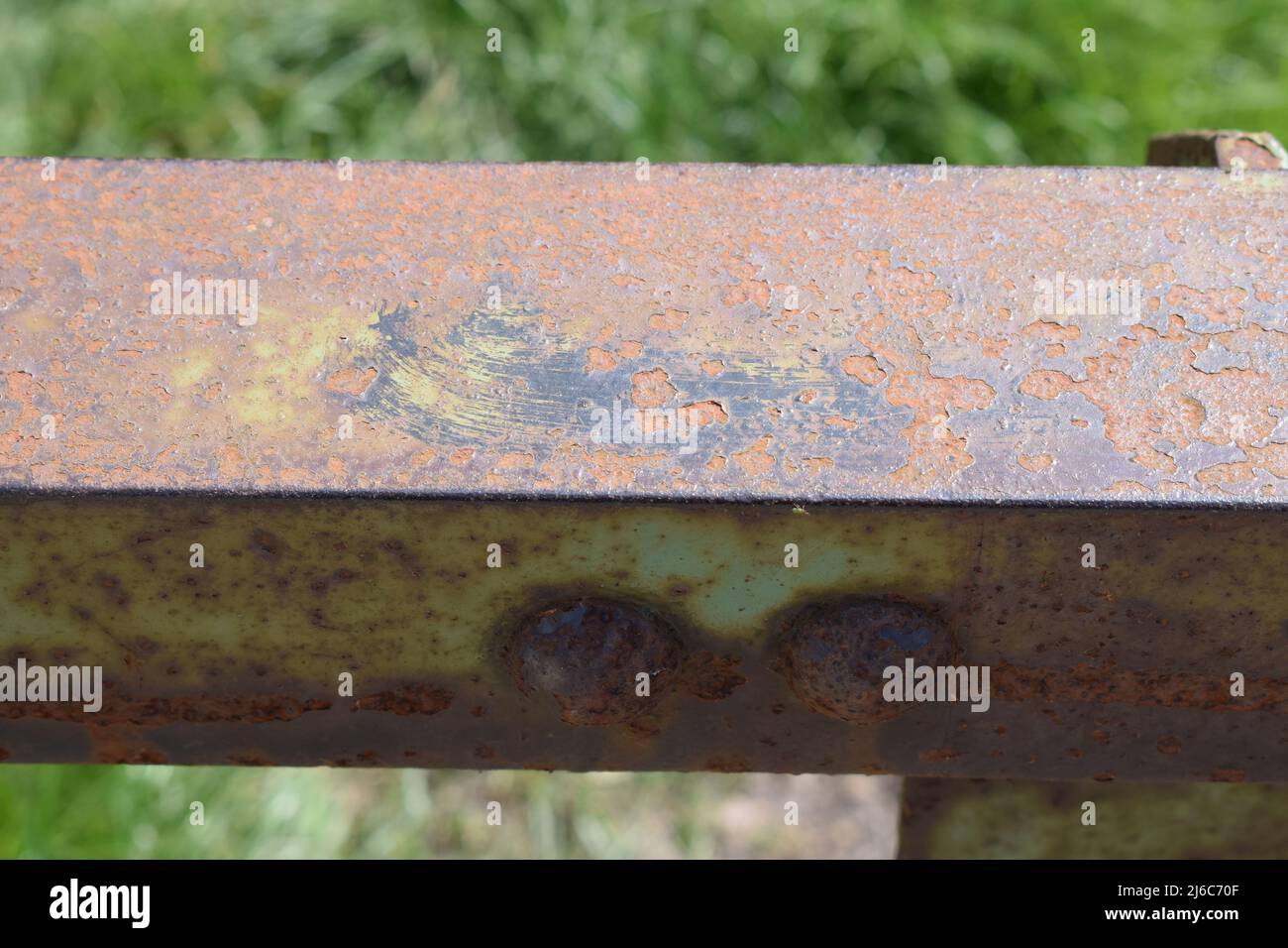 What Is Rusting Barrier rusty iron barrier with a gate Stock Photo - Alamy
