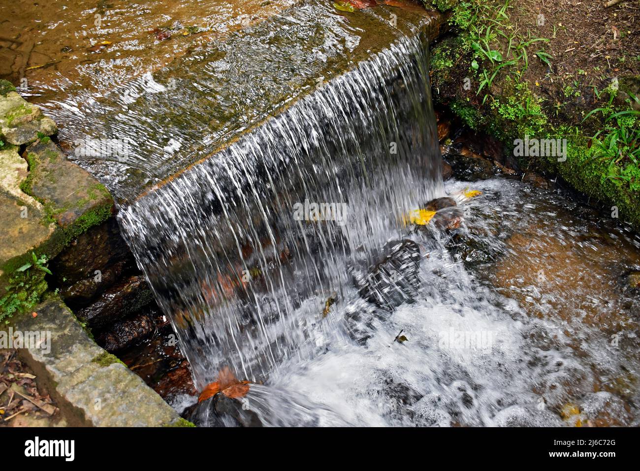 Small waterfall on tropical rainforest, Rio Stock Photo