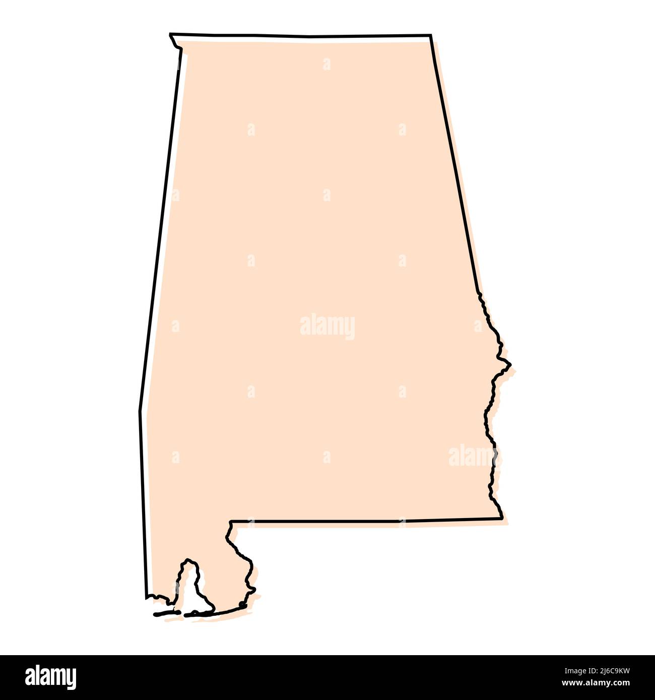 Alabama Shape United States Of America Flat Concept Icon Symbol Vector Illustration Stock 7706