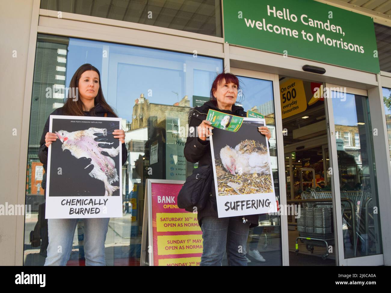 London, UK. 30th April 2022. Animal welfare activists staged a protest