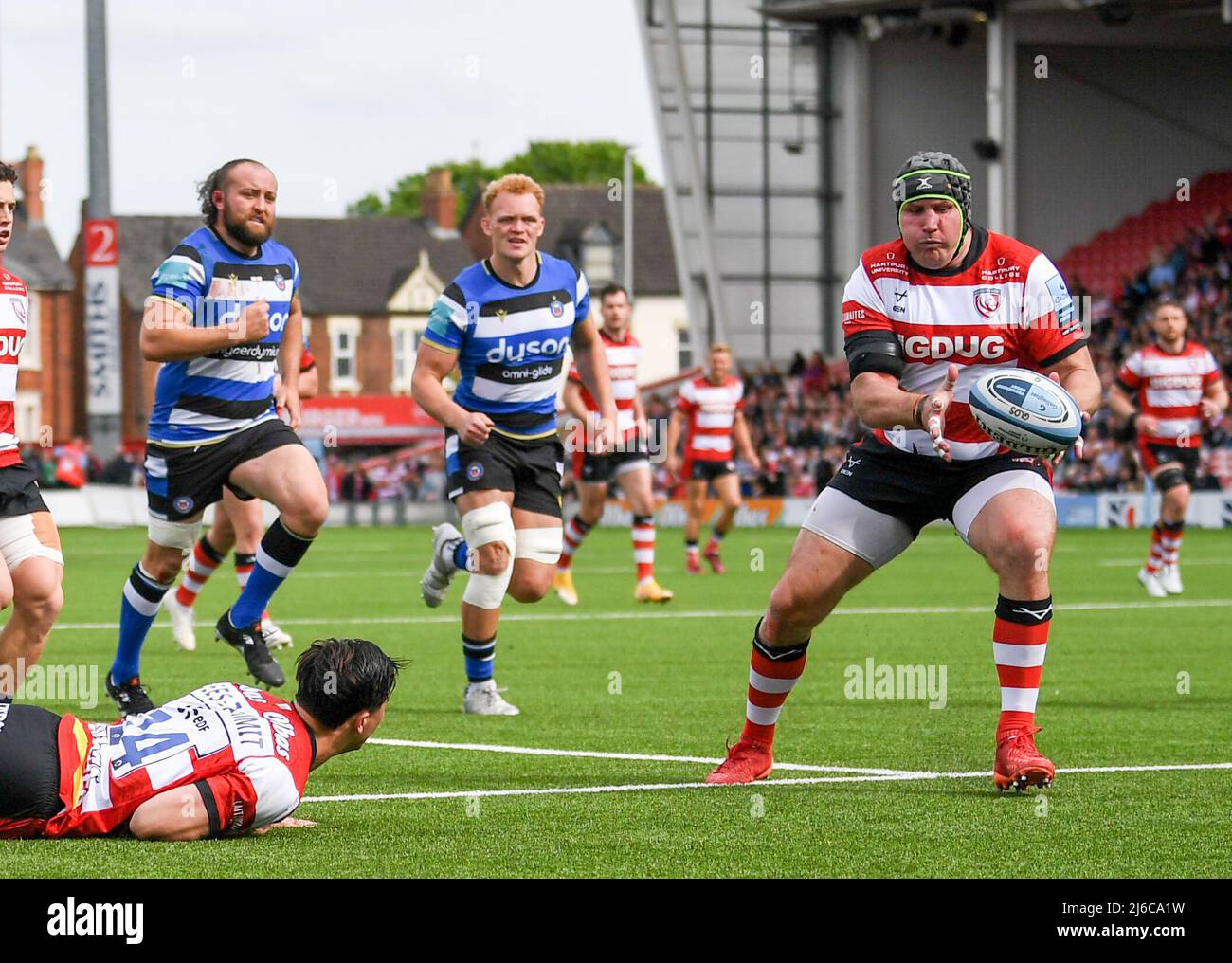 Gloucester, UK. 30th April 2022 Kingsholm Stadium, Gloucester, England