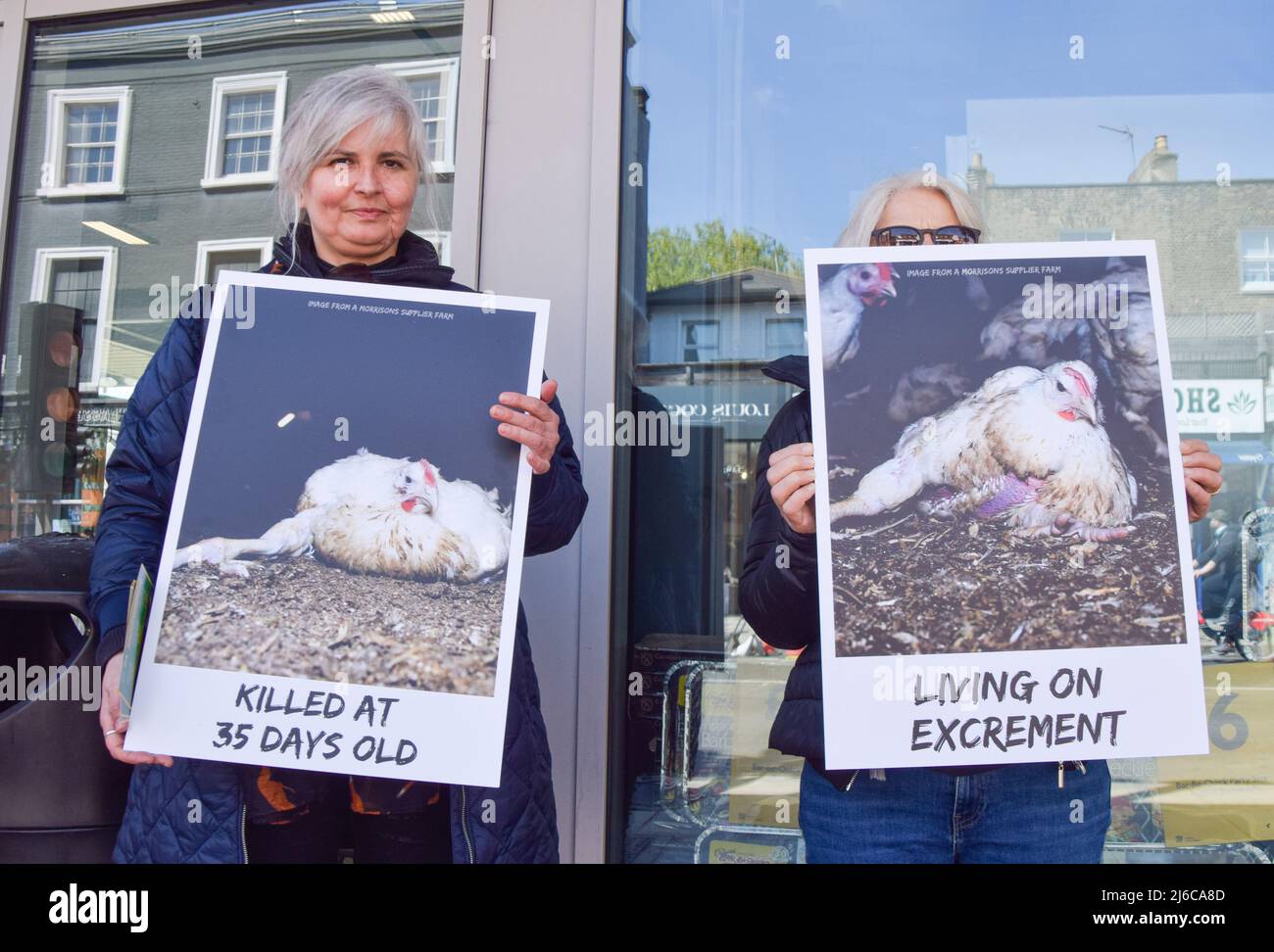 London, UK. 30th April 2022. Animal welfare activists staged a protest