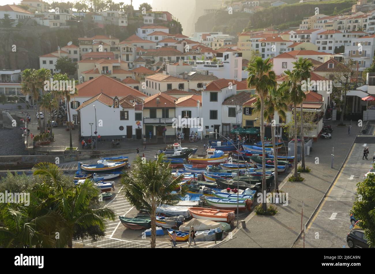 The fishing village of Camara de Lobos on the island of Madeira, Portugal Stock Photo