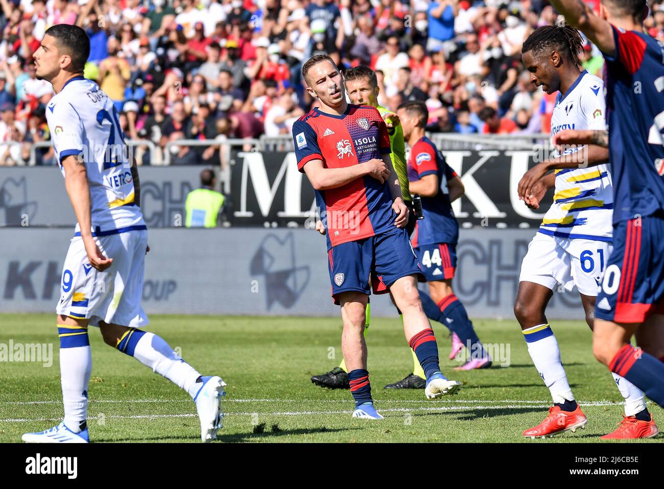 Marko Rog of Cagliari Calcio during Cagliari Calcio vs Hellas Verona FC,  italian soccer Serie A match in Cagliari, Italy, April 30 2022 Stock Photo  - Alamy