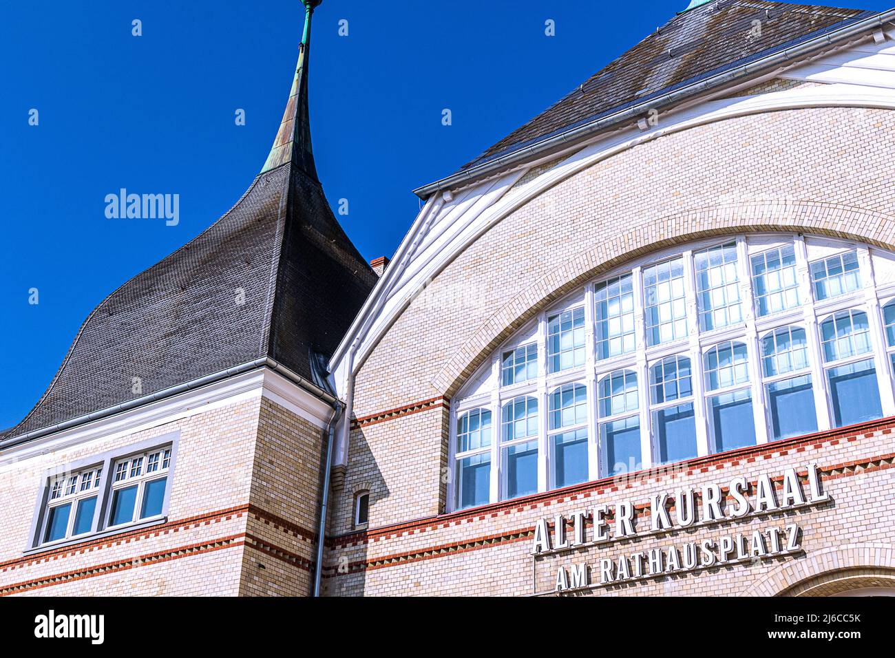 SYLT, GERMANY-MARCH 24, 2022: The Westerland Town Hall and Casino of the Municipality of Sylt Stock Photo