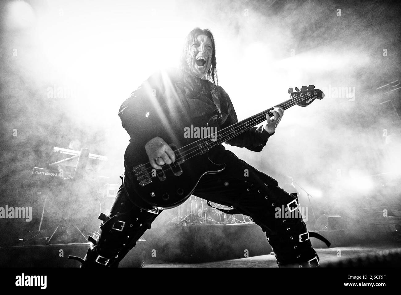 Copenhagen, Denmark. 17th, February 2019. Shagrath of the Norwegian heavy  metal band Chrome Division. (Photo credit: Gonzales Photo - Nikolaj  Bransholm Stock Photo - Alamy