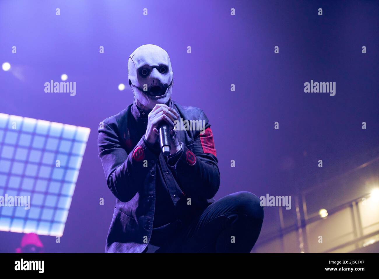 American heavy metal band Slipknot performing at Rogers Arena in Vancouver, BC, Canada, on April