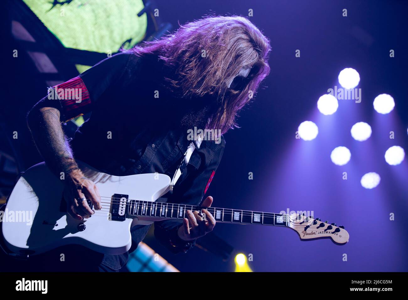 American heavy metal band Slipknot performing at Rogers Arena in