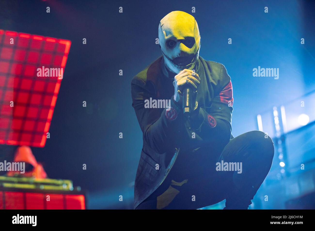 American heavy metal band Slipknot performing at Rogers Arena in Vancouver, BC, Canada, on April 17th 2022 Stock Photo