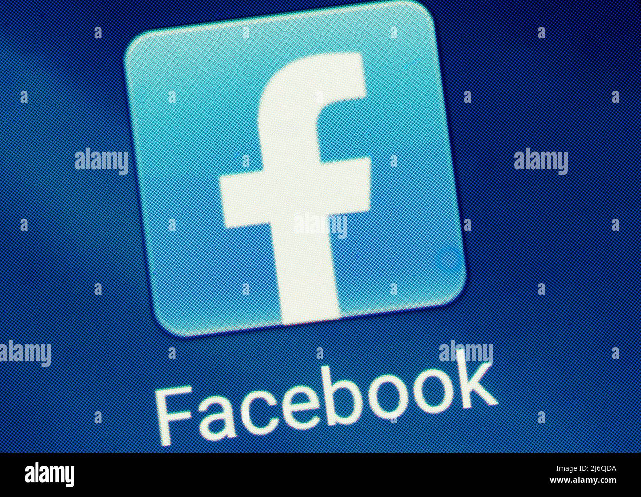 In this photo illustration, the Facebook application logo is displayed ...