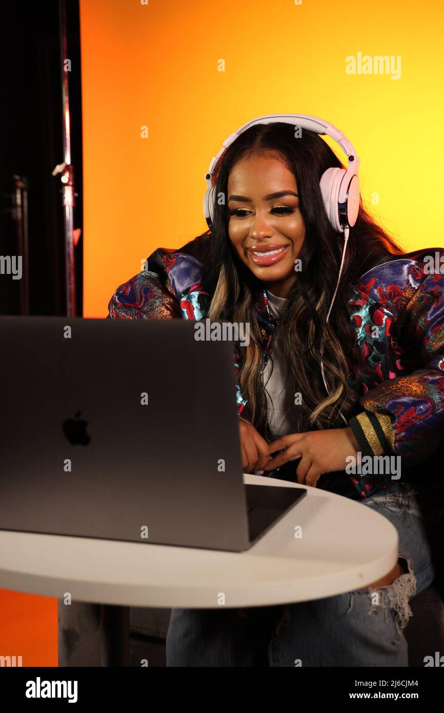 NEW YORK, NY- APRIL 29: DreamDoll at the Hot 97 Summer Jam 2022 Announcement Party in New York City on April 29, 2022. Credit: Walik Goshorn/MediaPunch Stock Photo