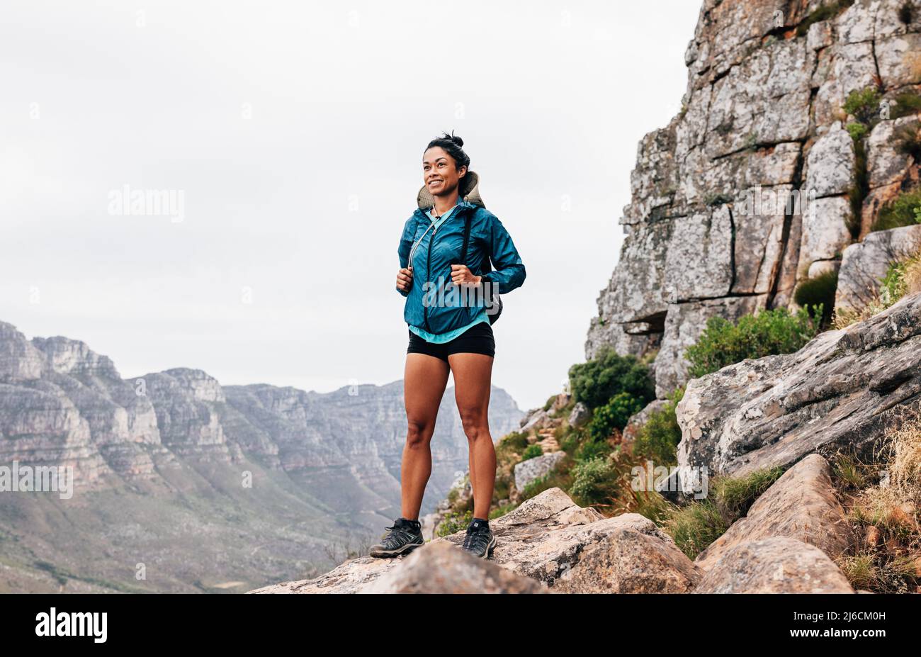 Young female hiker enjoying view hi-res stock photography and images ...