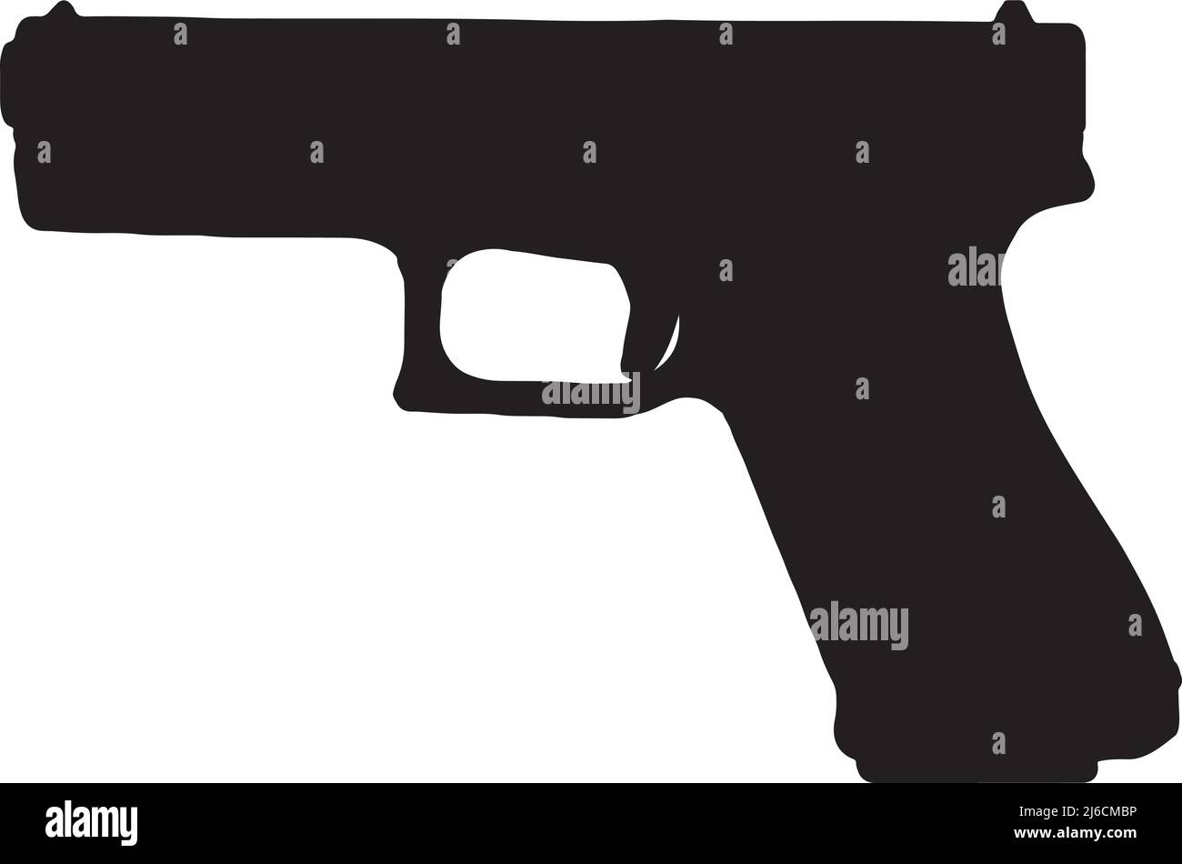 Glock black and white silhouette logo Stock Vector