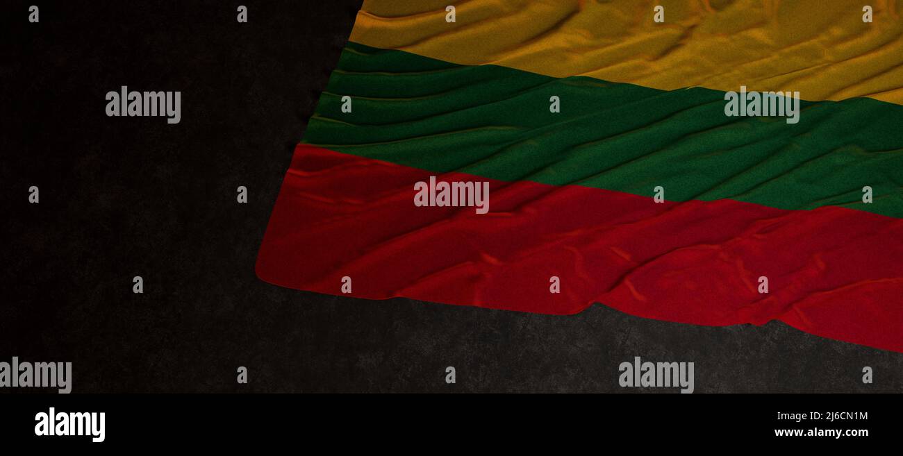 Lithuania flag banner background 3d Render Stock Photo - Alamy