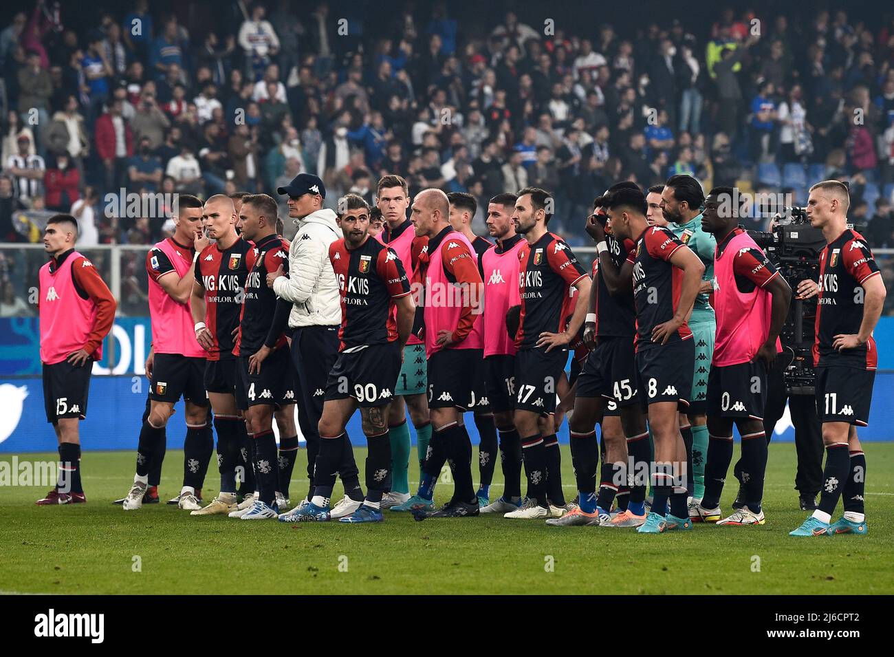 Genoa, Italy. 30 April 2022. Leo Ostigard of Genoa CFC in action during the  Serie A football match between UC Sampdoria and Genoa CFC. Credit: Nicolò  Campo/Alamy Live News Stock Photo - Alamy