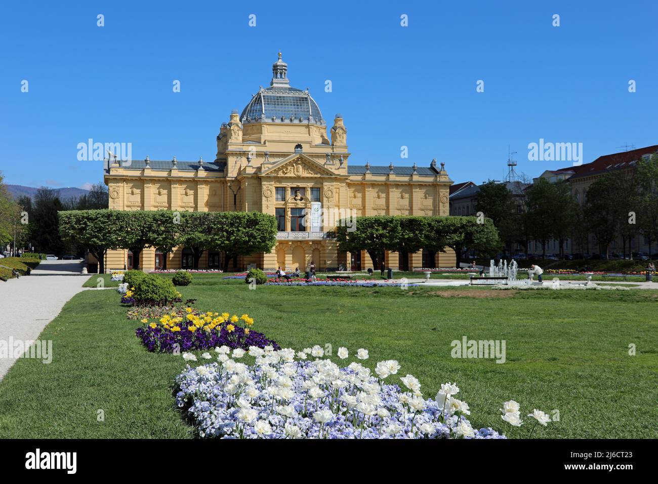 Zagreb Art Pavilion in the Lower Town Stock Photo