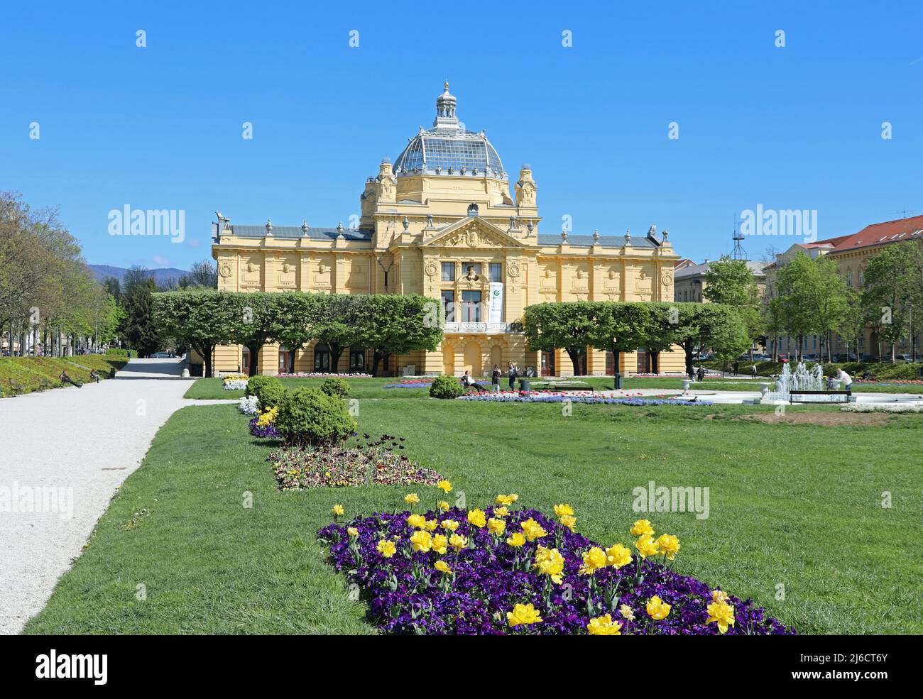 Zagreb Art Pavilion in the Lower Town Stock Photo