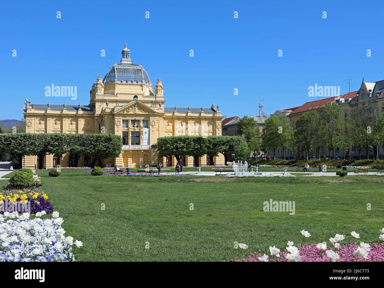 Zagreb Art Pavilion in the Lower Town Stock Photo