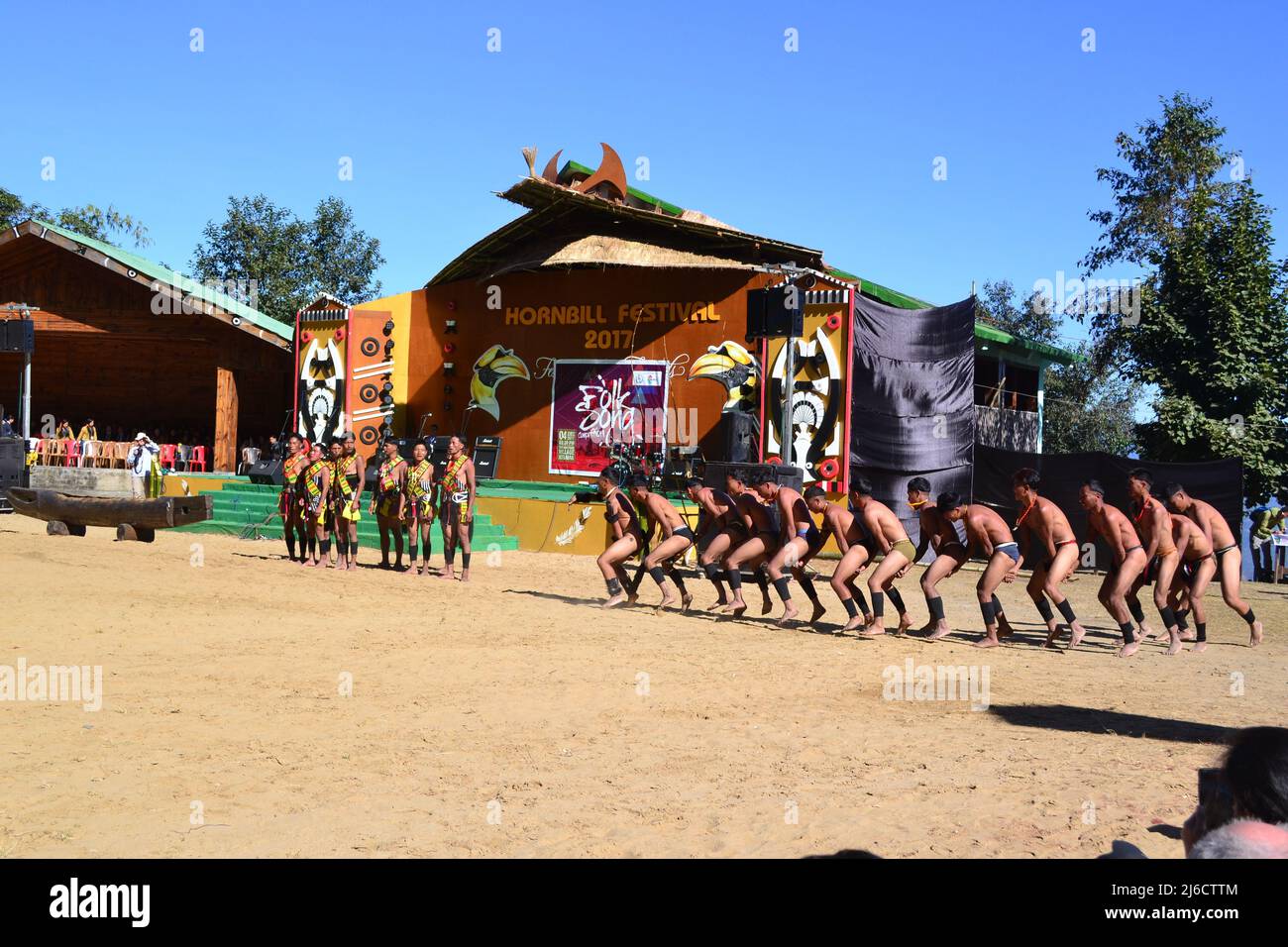 Dancers at Hornbill Festival, Nagaland, India Stock Photo