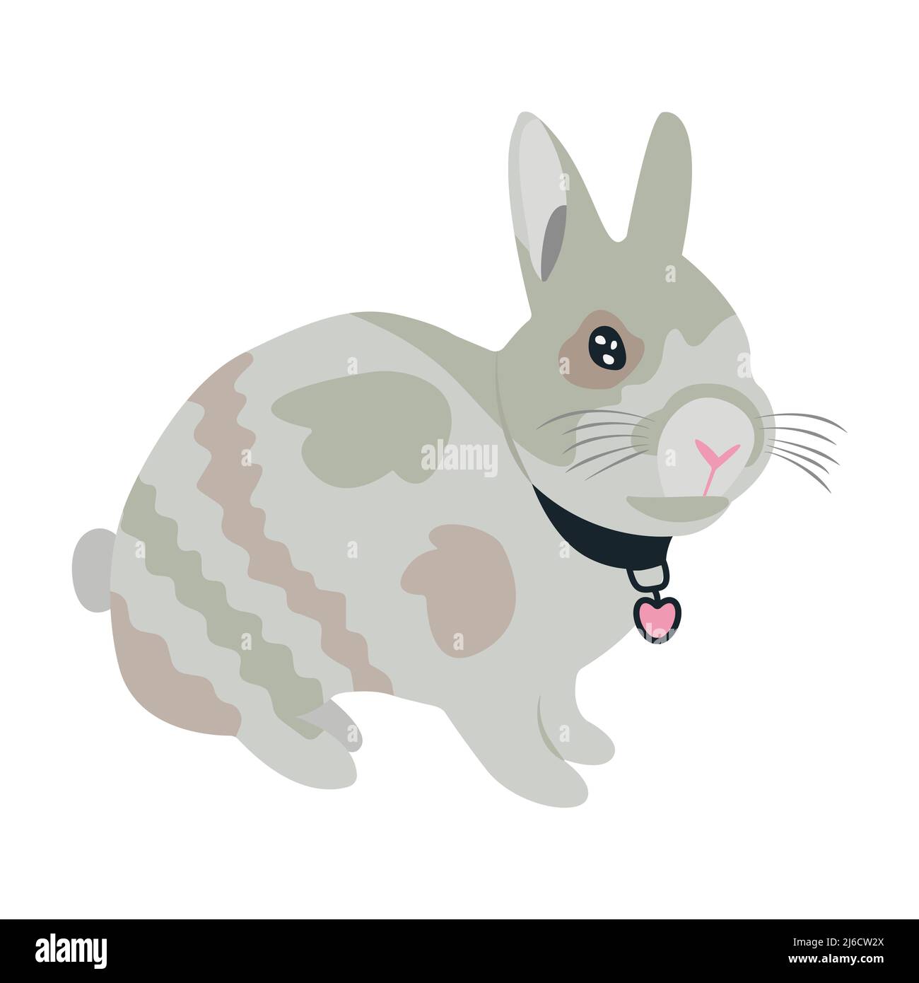 Cute rabbit, colorful vector illustration Stock Vector
