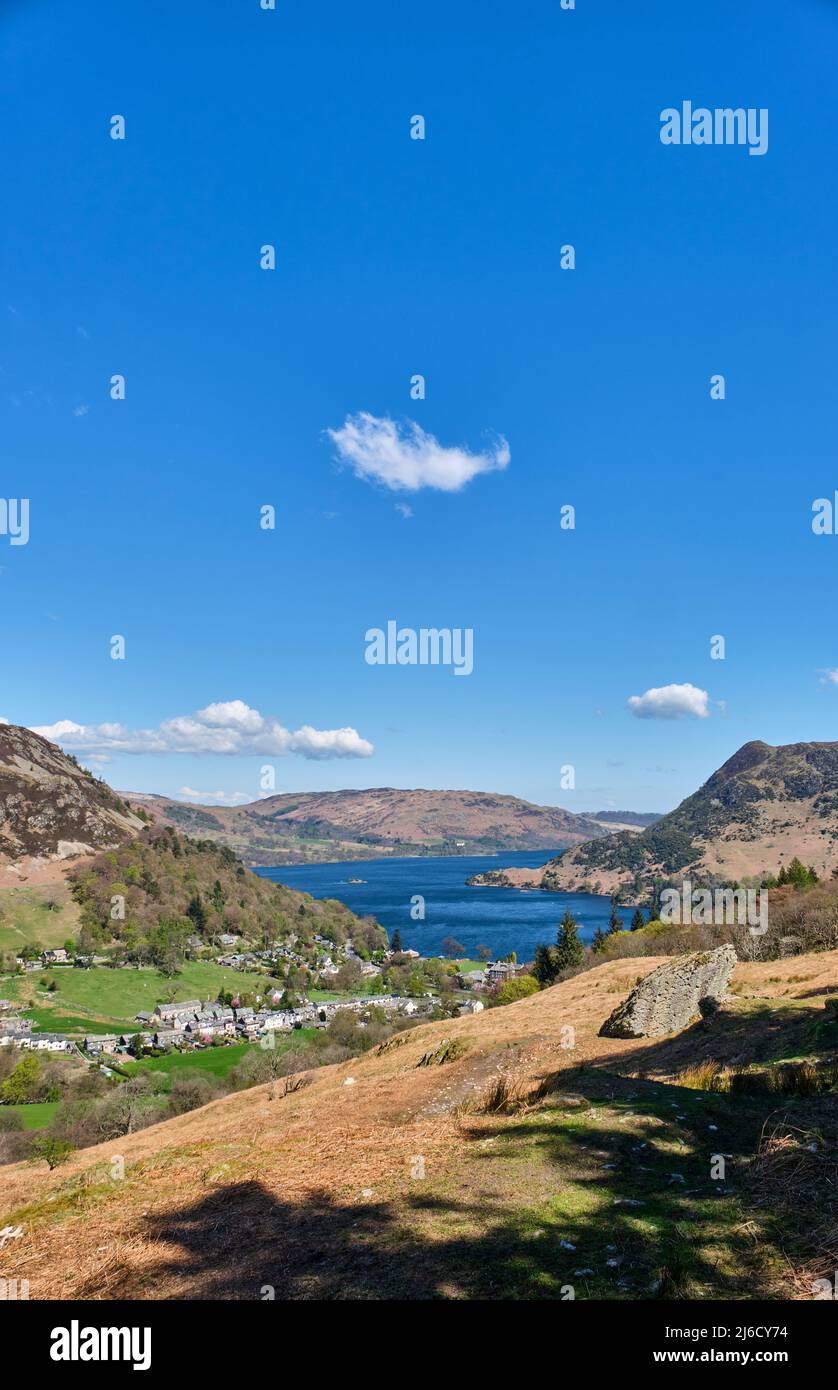 Glenridding and Ullswater, Lake District, Cumbria Stock Photo