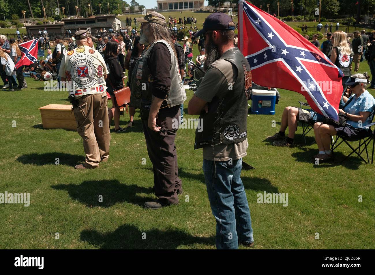 April 30, 2022, Atlanta, USA Participants of a Confederate