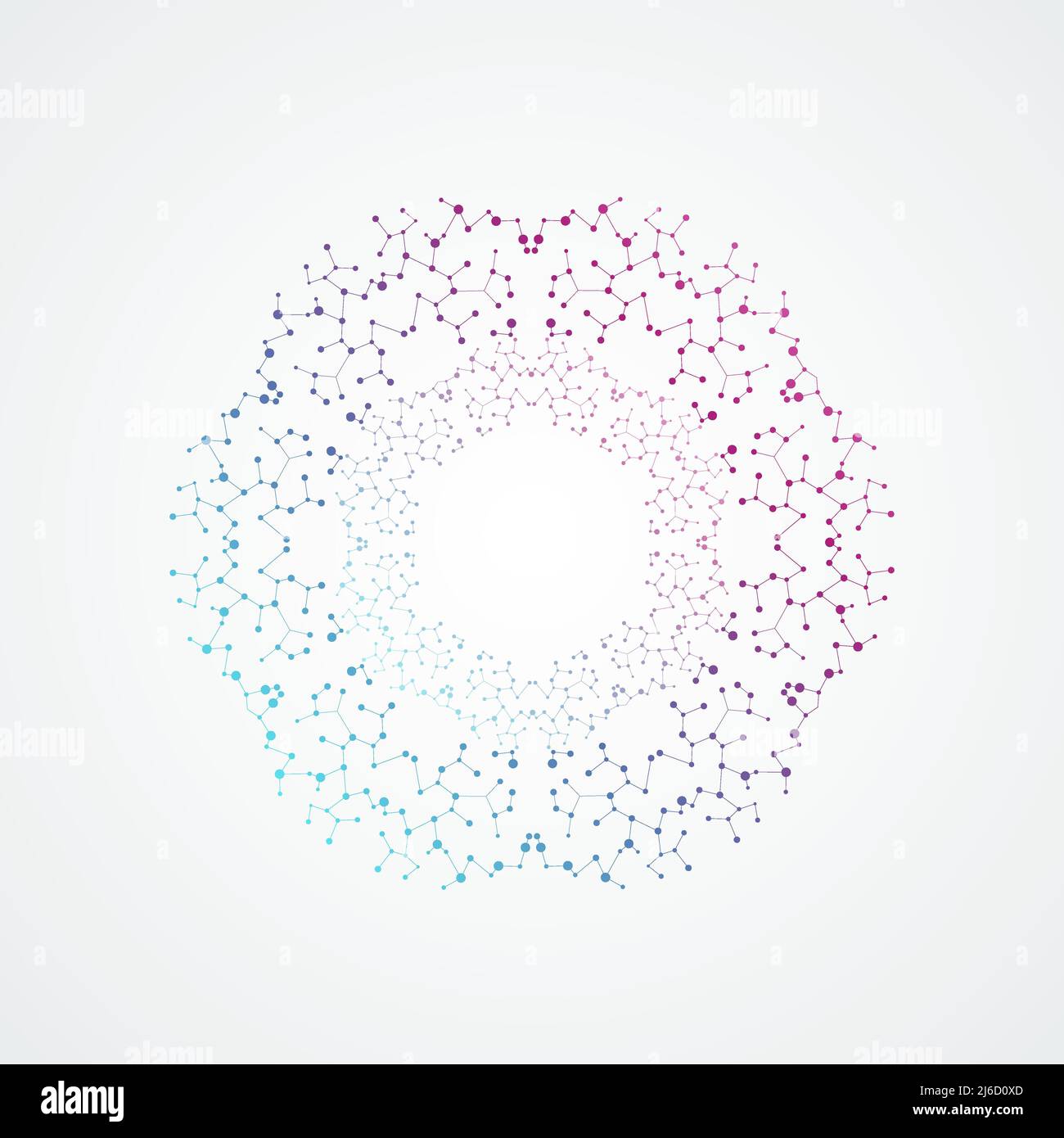 Molecule concept. Vector template for biology, medicine, science, laboratory. Atom connect Stock Vector