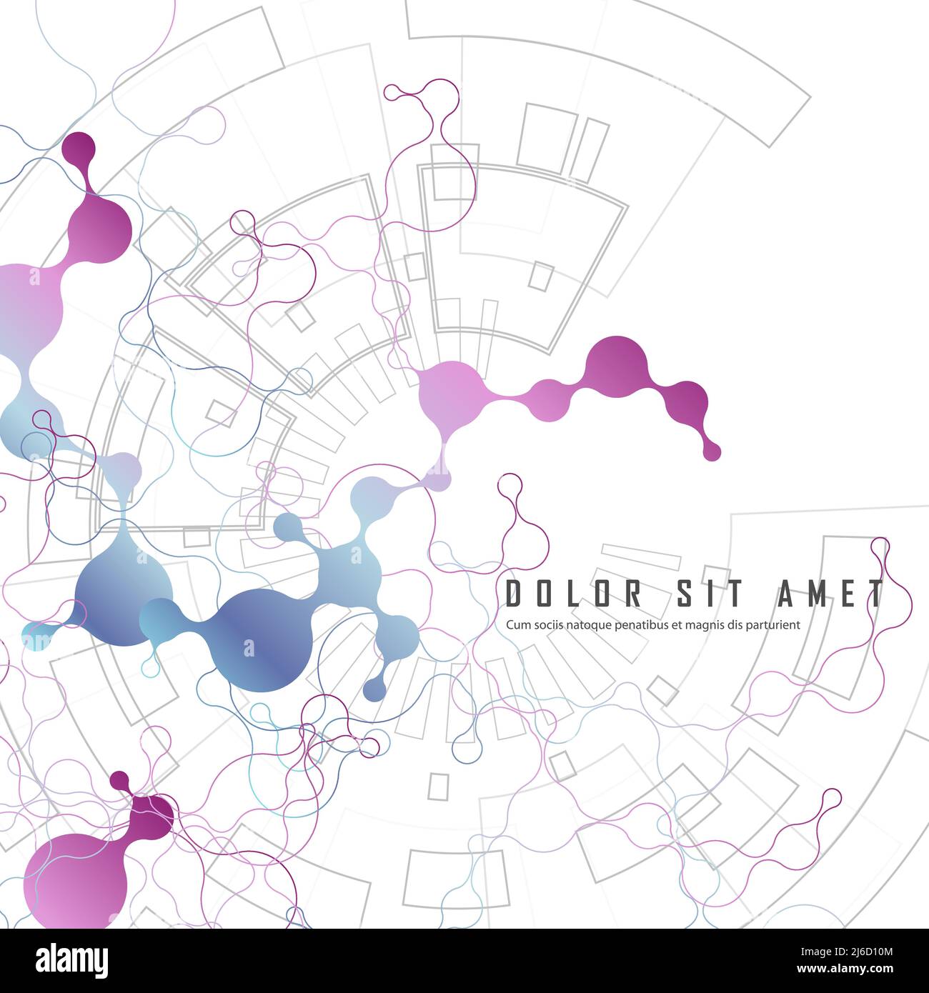 Molecule concept. Vector template for biology, medicine, science, laboratory. Atom connect Stock Vector