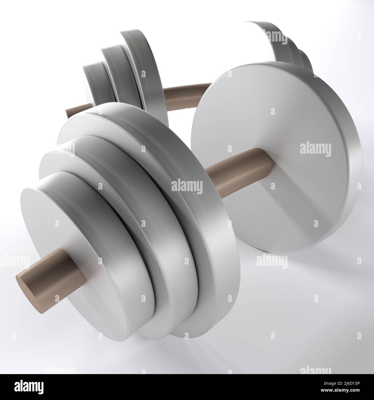 Gym weights isolated on white background - 3D rendering illustration ...