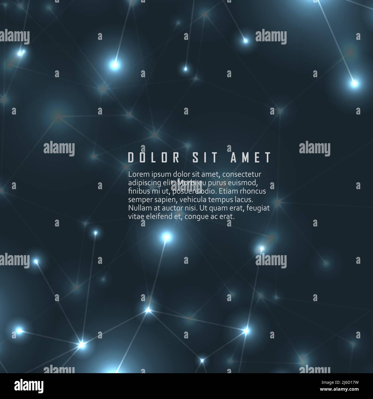 Vector abstract connecting dots and lines. Gradient colored background Stock Vector
